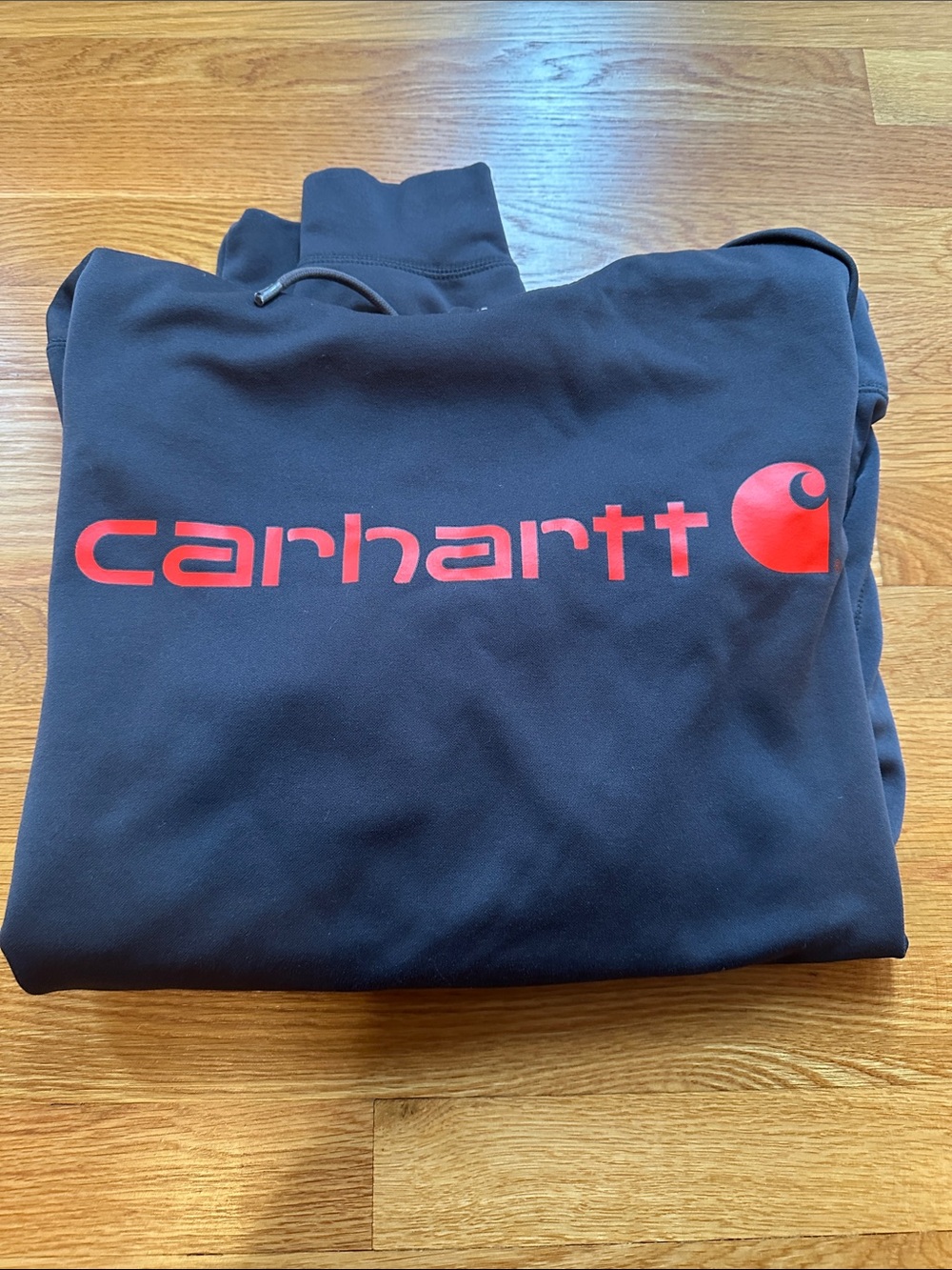 Carhartt Gray Hoodie size Medium with Red Logo like new condition - Picture 8 of 8